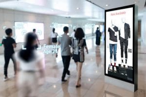 digital signage recognizing customer demographics