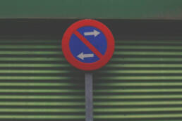 a two way directional sign